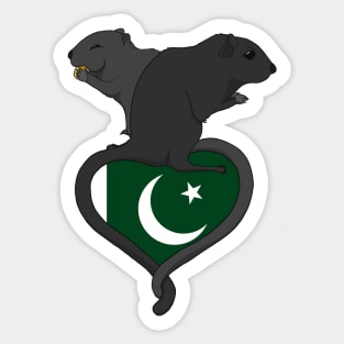 Gerbil Pakistan (dark) Sticker